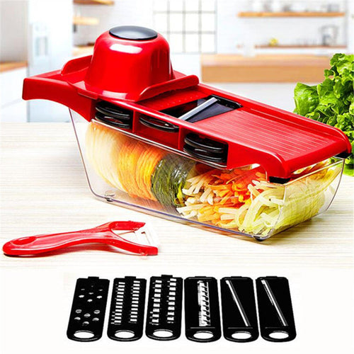 6 in 1 Vegetable Cutter Grater for Vegetables & Fruits