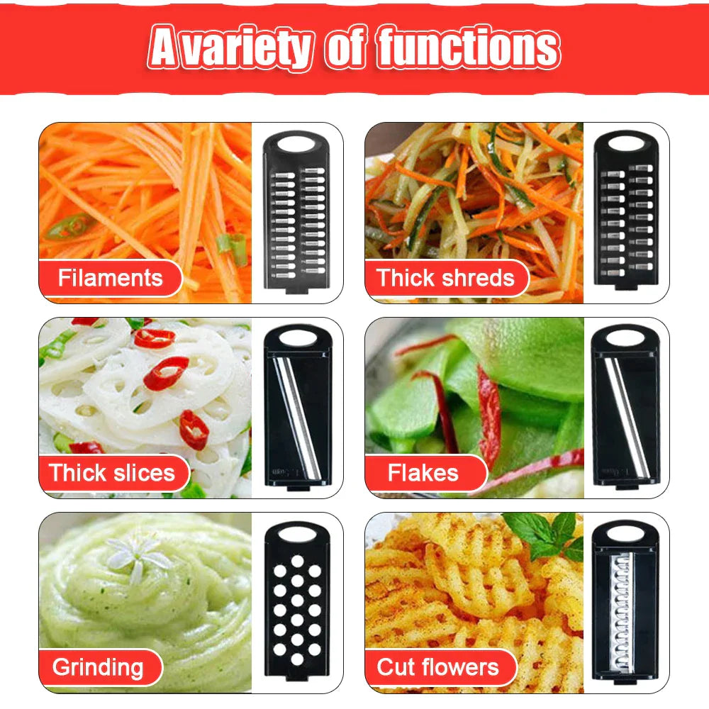 6 in 1 Vegetable Cutter Grater for Vegetables & Fruits