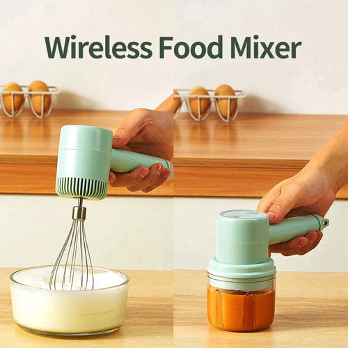 3 in 1 Wireless Handheld Mini Mixer & Chopper