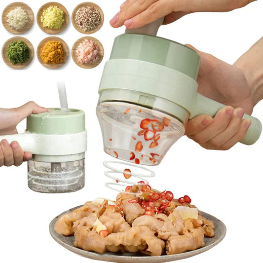 4 IN 1 Portable Wireless Electric Vegetable Cutter (FREE DELIVERY)
