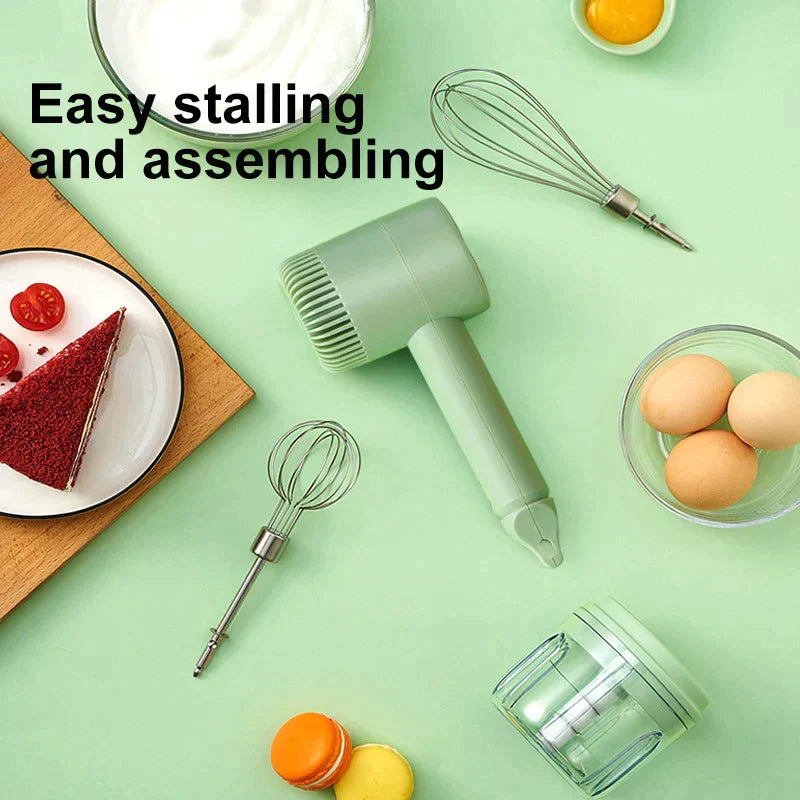 3 in 1 Wireless Handheld Mini Mixer & Chopper